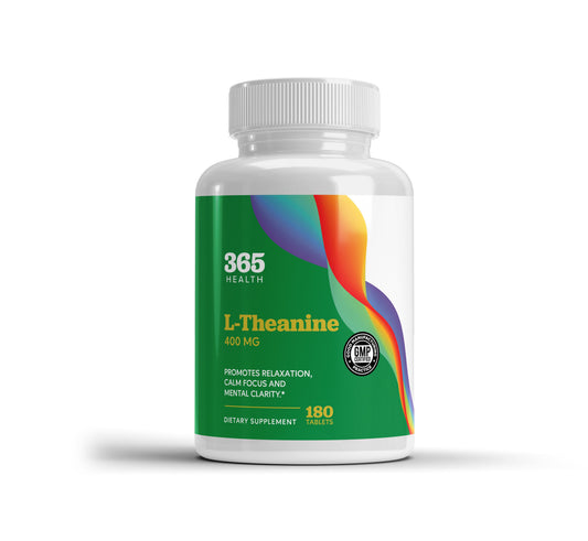 365 Health L-Theanine 400 mg — 180 Tablets — front