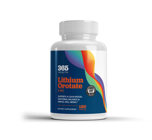 365 Health Lithium Orotate 5 mg — 120 Capsules — front