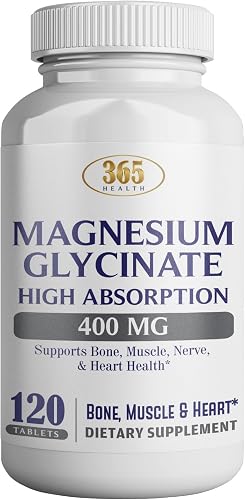 365 Health Magnesium Glycinate 400 mg — 120 Tablets