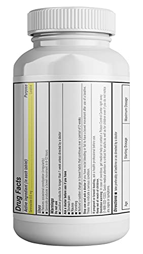 HealthLife® Senna Tablet, 8.6mg (Laxative) 500 Count | Laxative for Constipation, Bloating, Gas & Irregularity Relief.