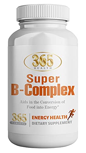 Vitamin B-Complex 365 Tablets | Supports Healthy Hair & Skin, Immune System Function, Blood Cell Formation & Energy Metabolism 365 Health