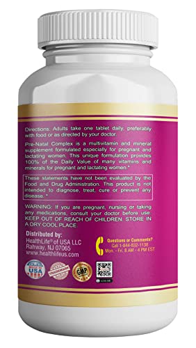 365 Health Prenatal Multivitamin with Folic Acid, Dietary Supplement for Daily Nutritional Support, 240 Tablets, 240 Day Supply