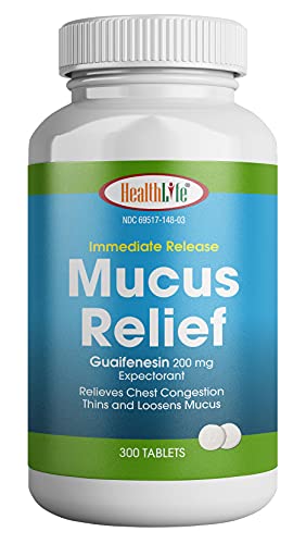 HealthLife® Mucus Relief, Guaifenesin Tablets, 200 mg (300 Count)