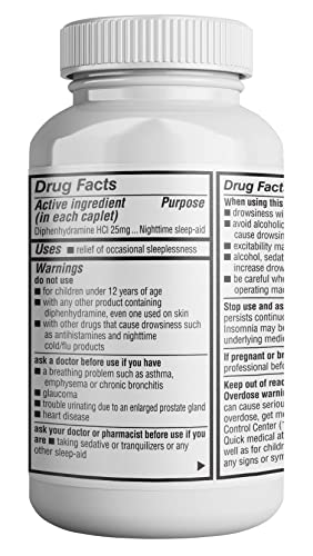 HealthLife® Sleep Aid (Diphenhydramine HCl Caplets, 25 mg Blue) 600 Count