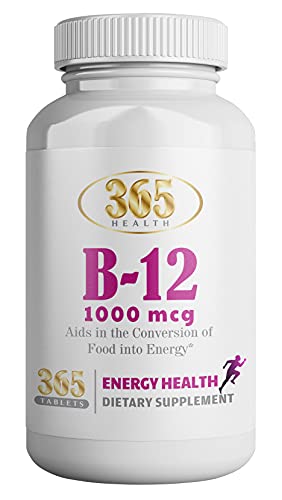 365 Health - Vitamin B12 1000 mcg Tablets, 365 Count