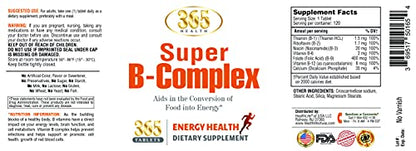 Vitamin B-Complex 365 Tablets | Supports Healthy Hair & Skin, Immune System Function, Blood Cell Formation & Energy Metabolism 365 Health