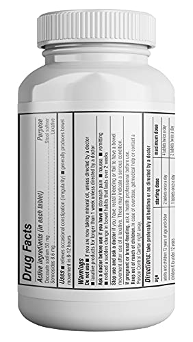 HealthLife® Senna-S Tablets, Senna Plus (Laxative/Stool Softener) 500 Count.