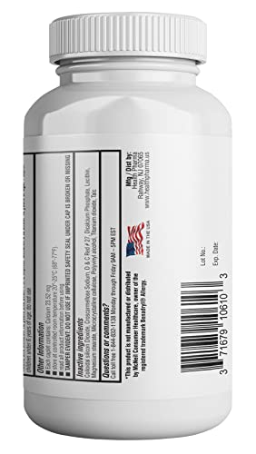 Health Pharma Allergy Relief Medicine | Antihistamine Diphenhydramine HCl 25 mg (1000 Tablets) | Children and Adults | Relieves Sneezing, Runny Nose, Hay Fever Symptoms, Itchy Eyes and Throat