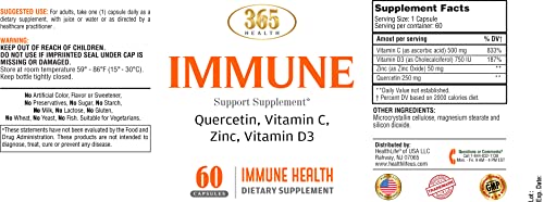 365 Health Immune Support: Quercetin, Vitamin C, Zinc, Vitamin D3