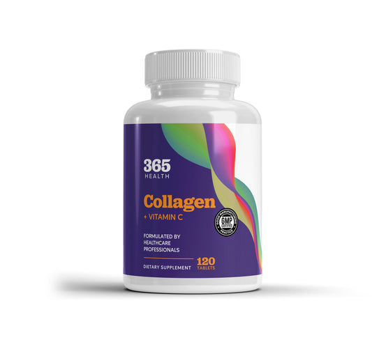 365 Health Collagen + Vitamin C — 120 Tablets — front