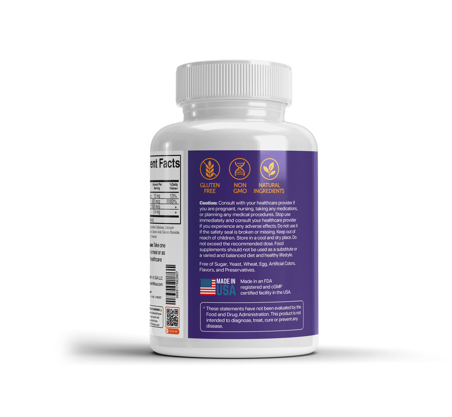 365 Health Collagen + Vitamin C — 120 Tablets — side panel 2