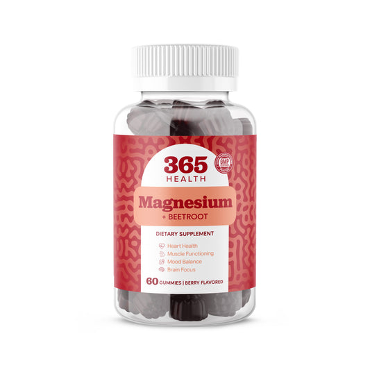 365 Health Magnesium + Beetroot Gummies — 60 Count — front