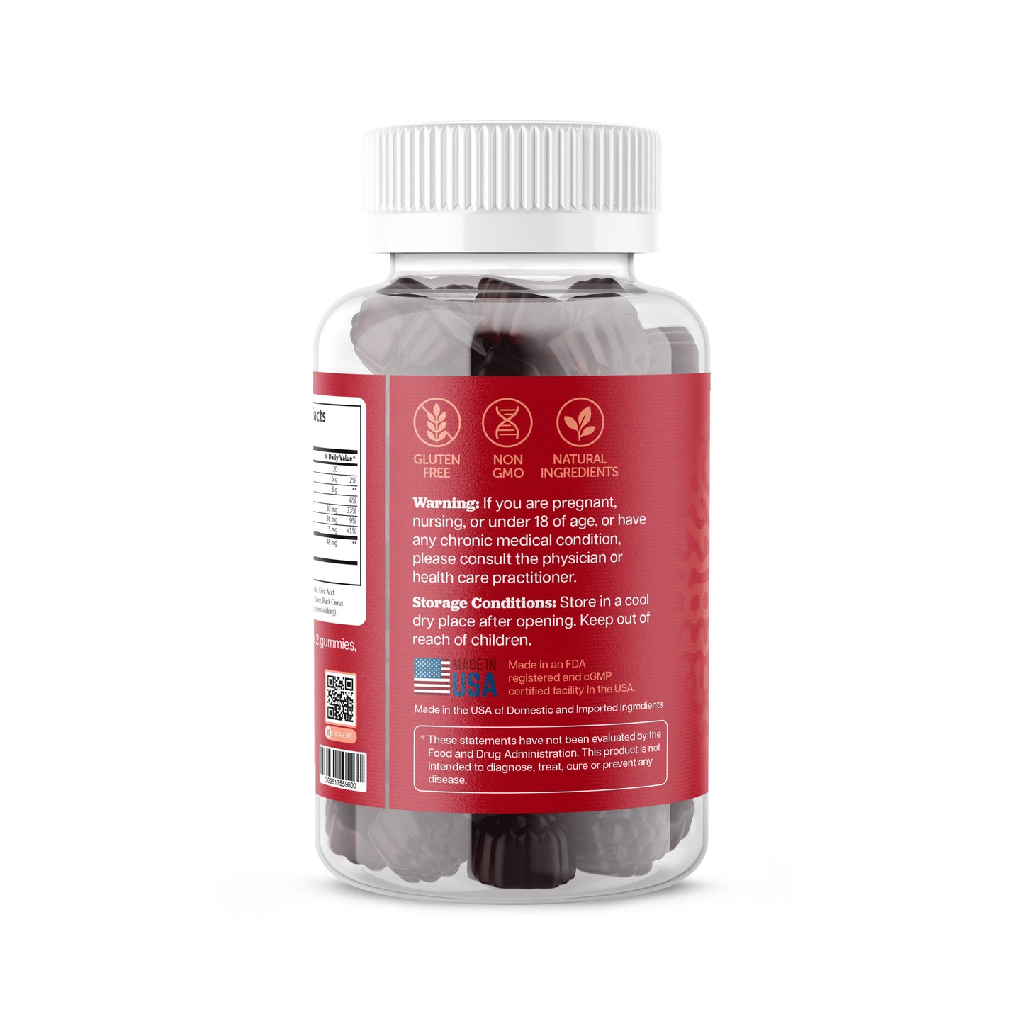 365 Health Magnesium + Beetroot Gummies — 60 Count — side panel 2