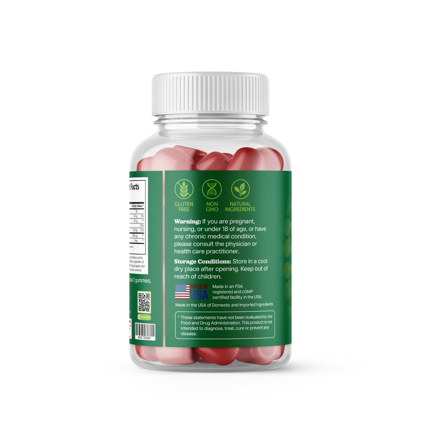 365 Health Apple Cider Vinegar Gummies (60 Count) — Apple Flavored