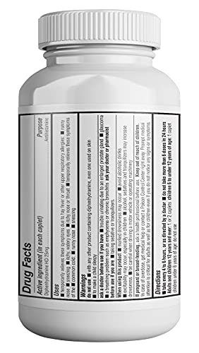 HealthLife® Allergy Relief, Medicine Diphenhydramine HCl Caplets, 25 mg (Pink) | (1000 Count) | Children and Adults | Relieves Sneezing, Runny Nose, Hay Fever Symptoms, Itchy Eyes and Throat