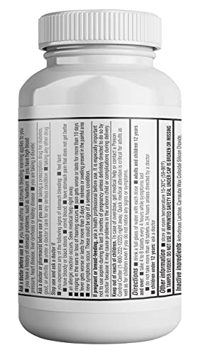 Health Pharma Aspirin 81 mg (1000 Enteric Coated Tablets) | Adult Low Dose Strength Pain Reliever (NSAID) | Safe Pain Relief for Minor Aches and Pain | Value Pack Generic Bayer Low Dose